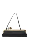 Jacquemus 'the Salon' Black Shoulder Bag With Clasp Closure And Thin Strap In Black