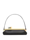 Jacquemus Rectangular Silhouette Clutch Bag With Top Handle In 黑色