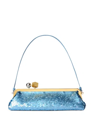 Jacquemus The Salon Clutch In Blue