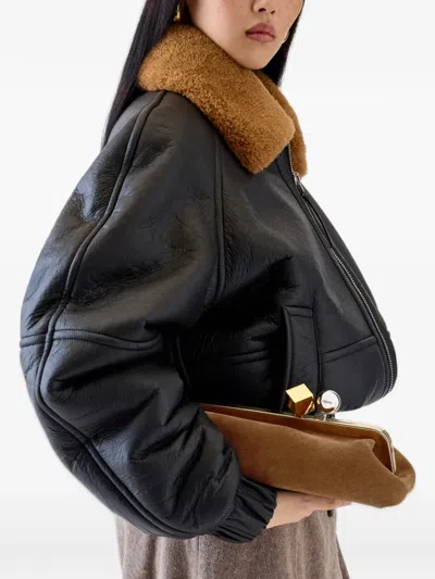 Jacquemus The Salon Clutch In Brown