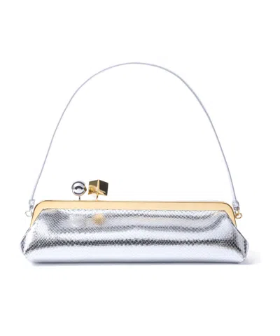 Jacquemus The Salon Cutch Bag In Silver