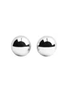 Jacquemus Salon Silver-colored Earrings With Snap Closure And Shiny Finish In Copper Woman In Silver