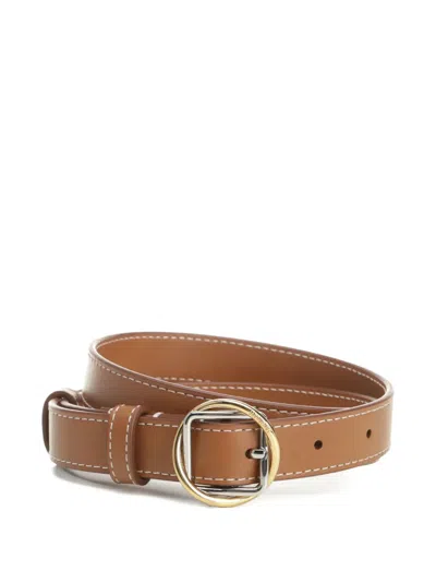 Jacquemus The Salon Leather Belt In Brown