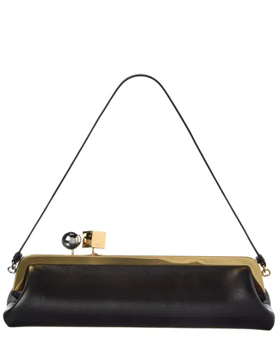 Jacquemus The Salon Leather Clutch In Black
