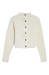 Jacquemus Womens Off-white The Scala Croc-embossed Woven-stretch Cardigan In Off-white
