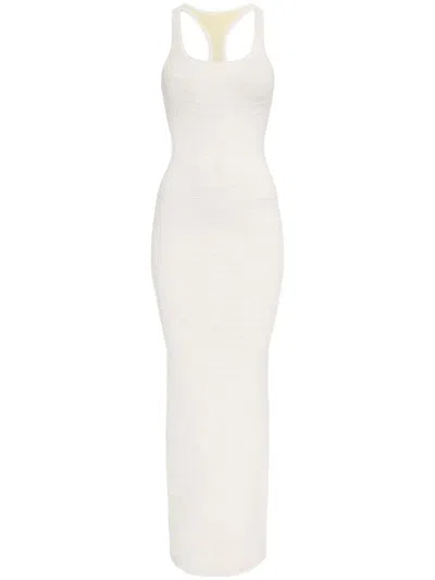 Jacquemus Scala Maxi Dress In Off White 110