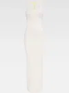 Jacquemus La Robe Scala Stretch-knit Maxi Dress In White