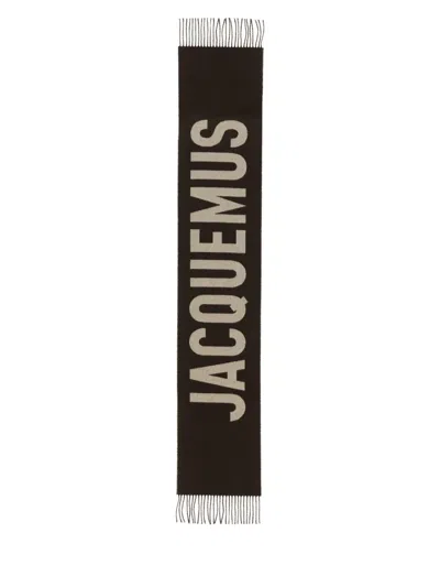 Jacquemus The Scarf With Logo In Black