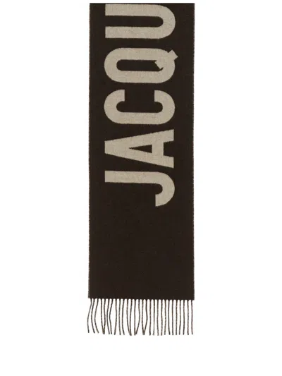 Jacquemus The Scarf With Logo In Brown
