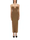 Jacquemus Women La Robe Sierra Bretelles Dress In Brown