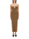 Jacquemus Women La Robe Sierra Bretelles Dress In Brown
