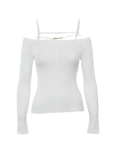 Pre-owned Jacquemus The Sierra Long-sleeved T-shirt In White