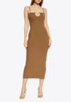 Jacquemus Women La Robe Sierra Bretelles Dress In Brown