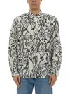 Jacquemus 'la Chemise Simon' White Shirt With All-over Printed Motif In Multicolour