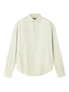Jacquemus Simon Green Shirt With Logo Lettering On The Front In Cotton Man In Green