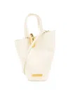 Jacquemus Structured Tote Bag With Detachable Shoulder Strap In Beige
