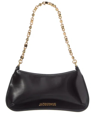 Jacquemus The Small Bisou Chain Leather Shoulder Bag In Black