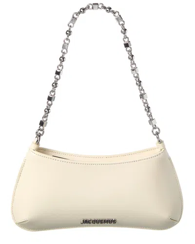 Jacquemus The Small Bisou Chain Leather Shoulder Bag In White