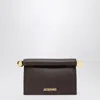Jacquemus Round Clutch Bag Shoulder Strap In Brown
