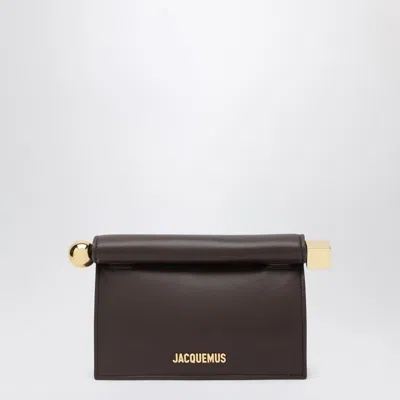 JACQUEMUS JACQUEMUS THE SMALL BROWN ROND CARRÉ POUCH
