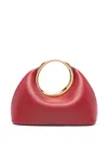Jacquemus Le Petit Calino Ring Leather Top-handle Bag In Red