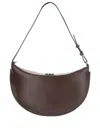 Jacquemus Compact Oval Embossed Logo Shoulder Bag In Brown