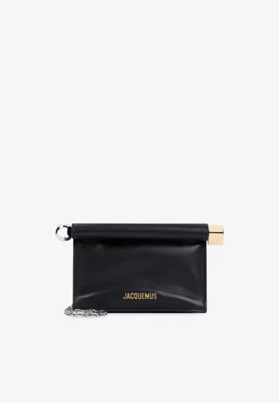 Jacquemus The Small Rond Carré Clutch Bag In Black