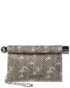 Jacquemus La Petit Pochette Rond Snakeskin-embossed Clutch Bag