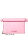 Jacquemus Leather La Petite Pochette Clutch Bag In Pink