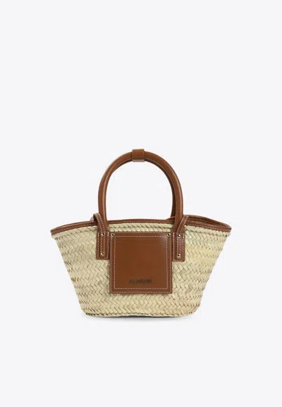 Jacquemus The Small Soli Basket Tote Bag In Beige