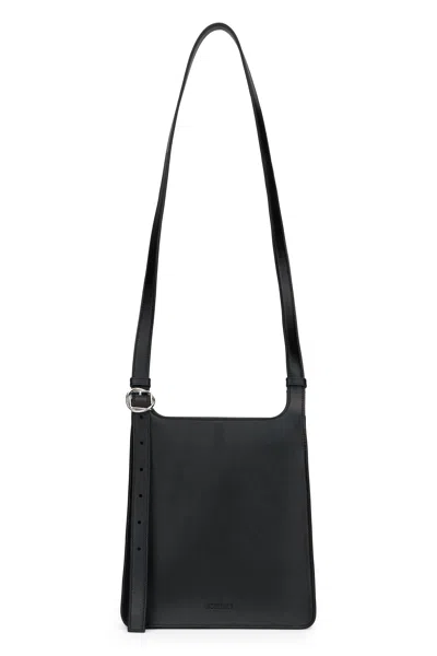 Jacquemus Le Petit Tablier Leather Bag In Black