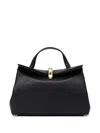 Jacquemus The Small Valérie Grained Leather Tote Bag In Black