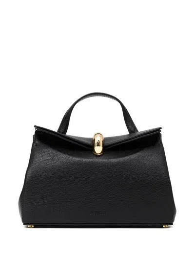 Jacquemus The Small Valérie Grained Leather Tote Bag In Black