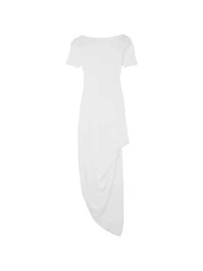 Jacquemus The Sole Cutout Jersey Midi Dress In White
