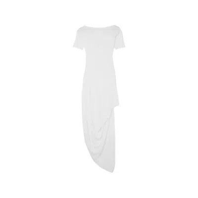 Jacquemus The Sole Open-back Draped Dress In White