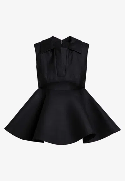 Jacquemus Black Wool And Silk Spalla Top Women