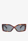 Jacquemus The Spiaggia Butterfly Sunglasses In Gray