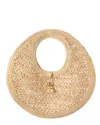 Jacquemus The Spiaggia Raffia Round Circle Bag In Brown