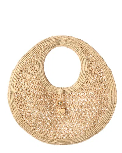 Jacquemus The Spiaggia Raffia Round Circle Bag In Brown