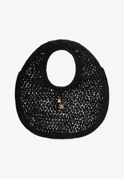 JACQUEMUS THE SPIAGGIA ROUND WOVEN-RAFFIA BAG