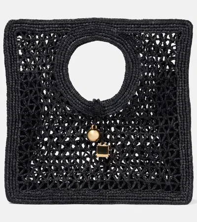 JACQUEMUS THE SPIAGGIA SMALL RAFFIA BASKET BAG