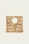 Jacquemus The Spiaggia Small Square Bag In Natural