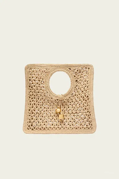 Jacquemus The Spiaggia Small Square Bag In Natural