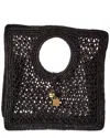 Jacquemus Carre Spiaggia Embellished Braided Raffia Tote