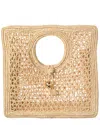 Jacquemus The Spiaggia Small Square Raffia Tote In Brown