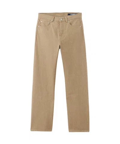 Jacquemus The Straight De-nîmes Denim Pants In Neutral