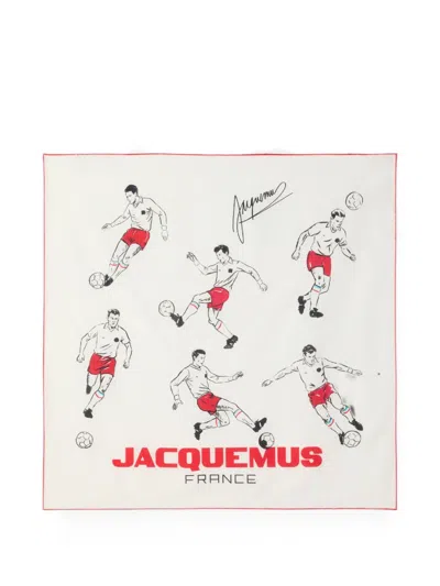 Jacquemus The Supporter Silk Scarf In Neutral