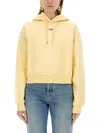 Jacquemus The Sweatshirt With Grosgrain Hood In Yellow