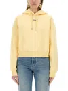 Jacquemus The Sweatshirt With Grosgrain Hood In Yellow
