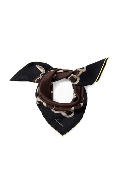 Jacquemus The Tassel Chain Silk Scarf In Black